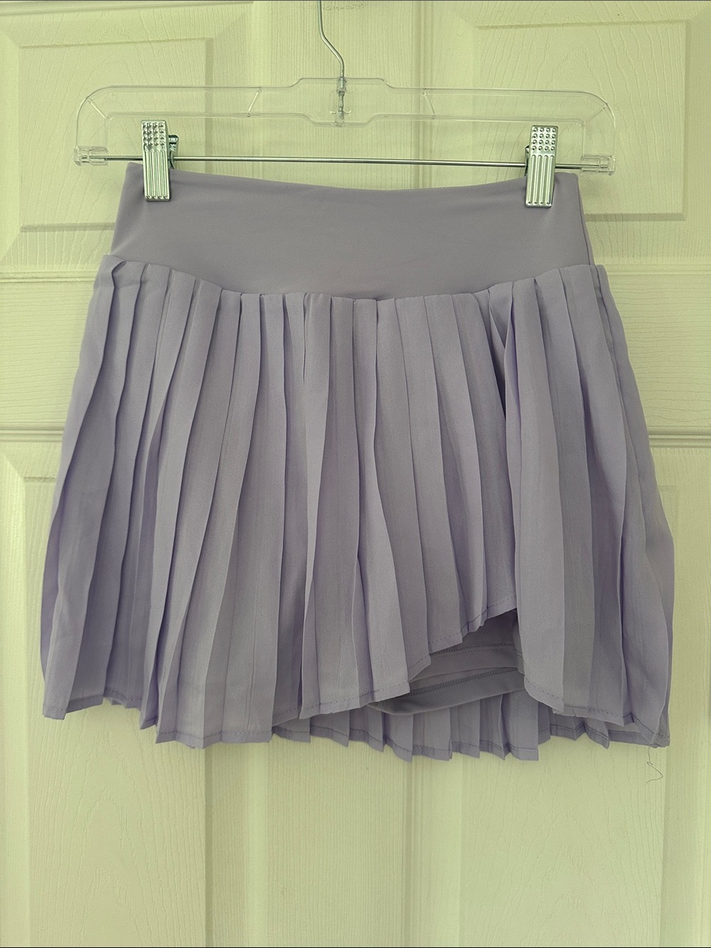 Pleated Lavender Mini Skirt - Women's Skirt